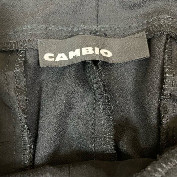 Cambio Jaqueline Black Relaxed Fit Drawstring Tapered Pants Comfort Stretch 8 - Picture 5 of 6